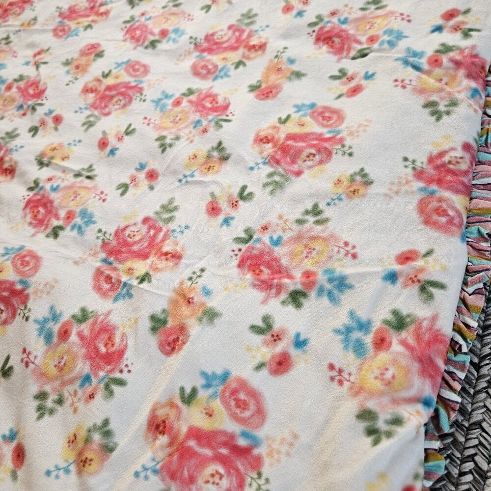 Matilda Jane AS I GROW Blanket Floral Pink Ruffles BABY MONTH PICTURES EUC 60x50 - Picture 11 of 11